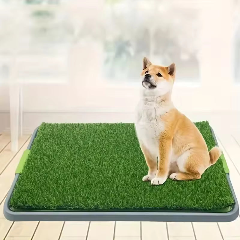 人工芝犬用トイレトレーニングマット、再利用可能な芝生ラグ交換用ターフ、屋外芝生マット