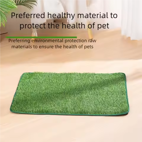 人工芝犬用トイレトレーニングマット、再利用可能な芝生ラグ交換用ターフ、屋外芝生マット