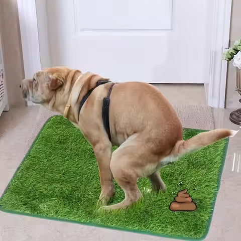 人工芝犬用トイレトレーニングマット、再利用可能な芝生ラグ交換用ターフ、屋外芝生マット